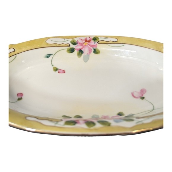 Antique NIPPON Noritake porcelain oblong relish  serving dish with raised relief - Picture 6 of 11